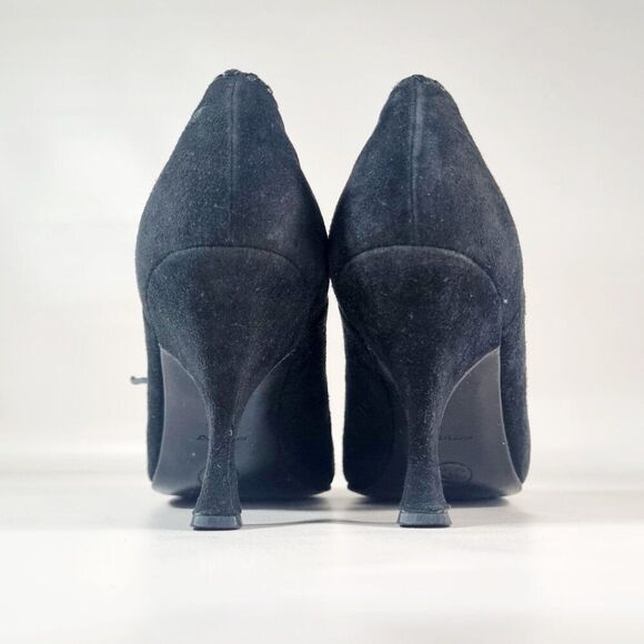 CHANEL Vintage Black Suede & Leather Lace-Up Heels - Made in Italy - Picture 5 of 8